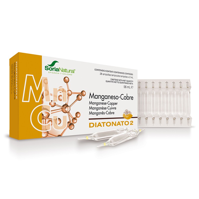 jaleas y energeticos DIATONATO 2 (Mn-Cu) 28 ampollas