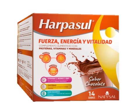 jaleas y energeticos HARPASUL FUERZA CHOCOLATE 14 SOBRES